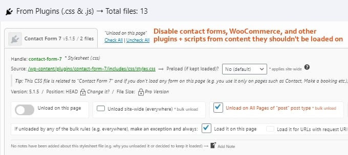 Asset CleanUp Selective Disable
