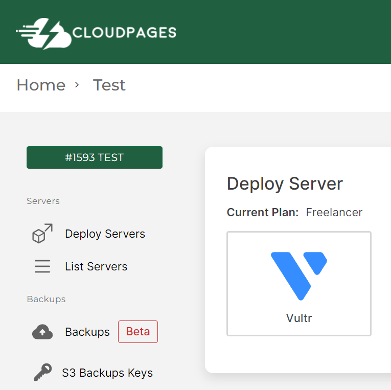CloudPages Vultr