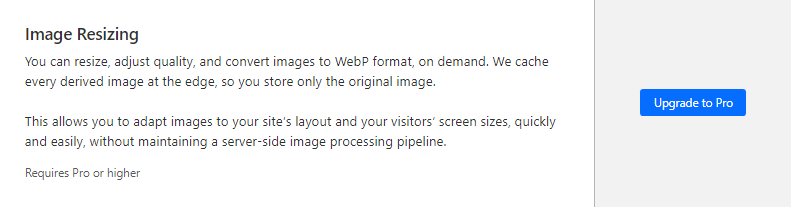 Cloudflare image resizing