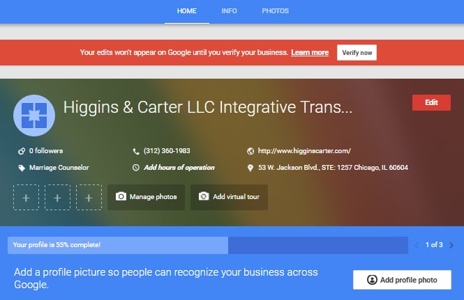 Google My Business Profile