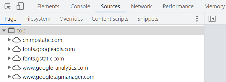 Chrome DevTools sources
