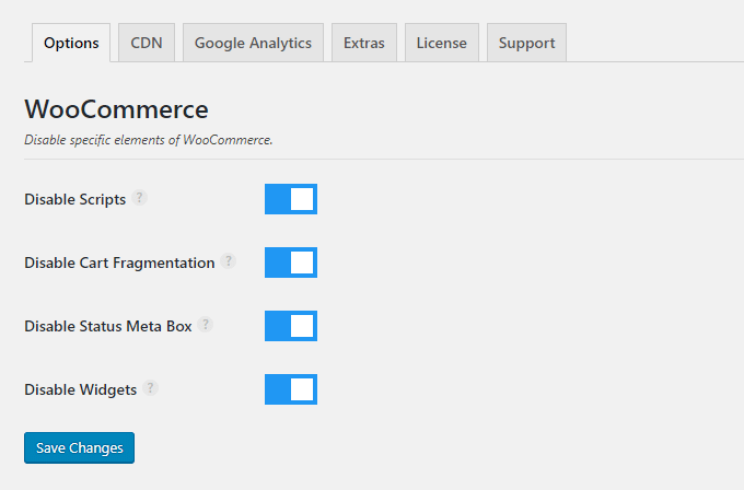 Perfmatters WooCommerce optimization